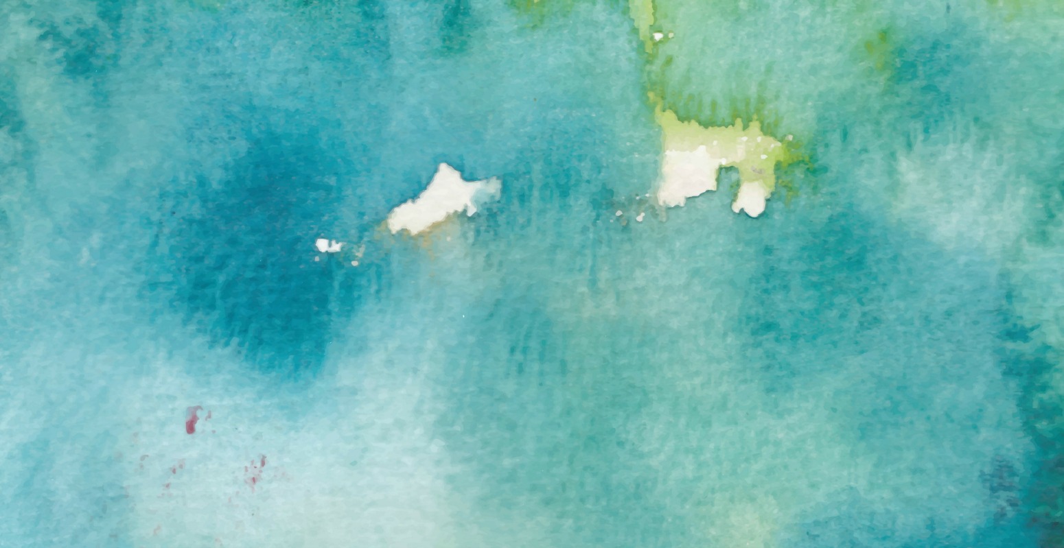 Teal watercolour wash used as the site banner